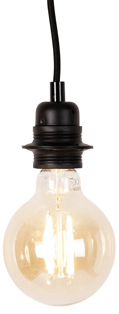 Lampă suspendată inteligentă neagră cu 5 lumini, inclusiv Wifi G95 - Cava