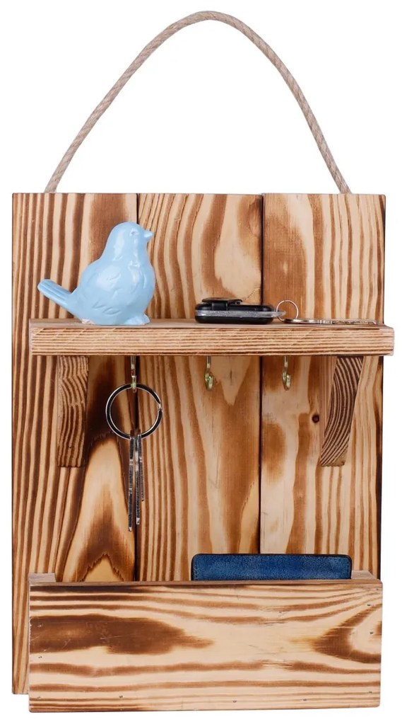 Suport chei din lemn 214 Natural 31x24x8 cm