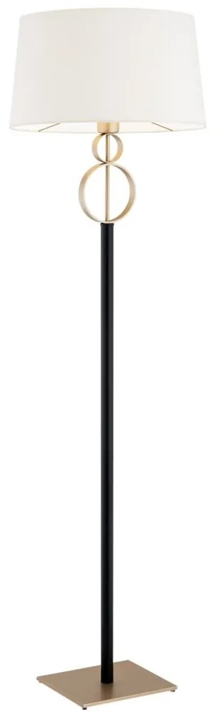 Lampadar, lampa de podea design modern Perseo crem, auriu, negru