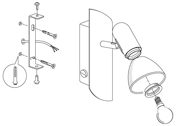 EGLO 90982 - Lampa spot ENEA 1xE14/40W