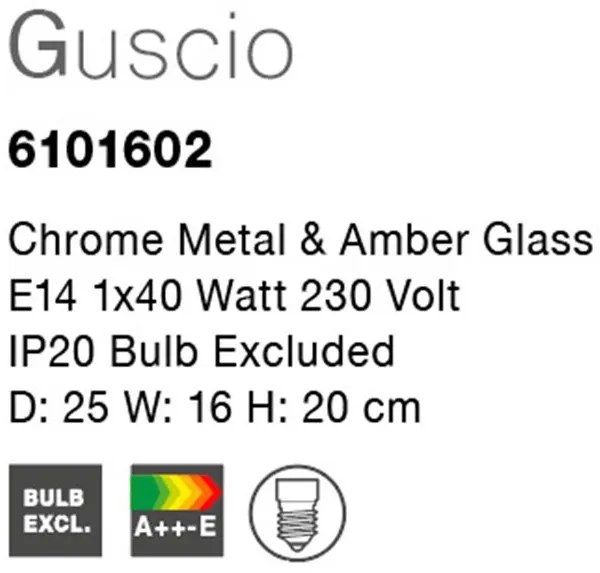 Aplica moderna design elegant Guscio, chihlimbar NVL-6101602