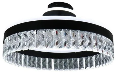 Lustră LED dimabilă aplicată LED/75W/230V 3000-6500K negru + telecomandă
