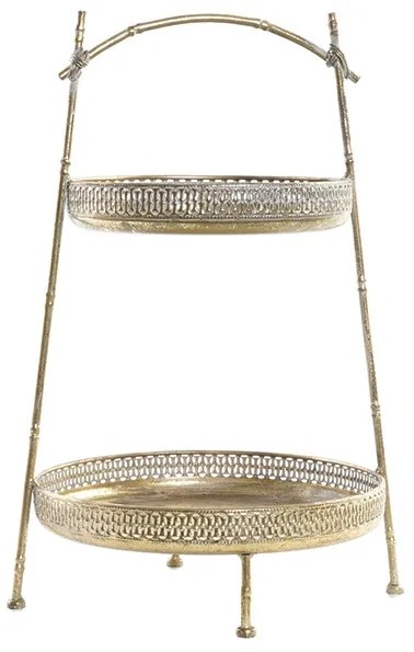 Suport etajat Gilded din metal auriu 31x27x46 cm