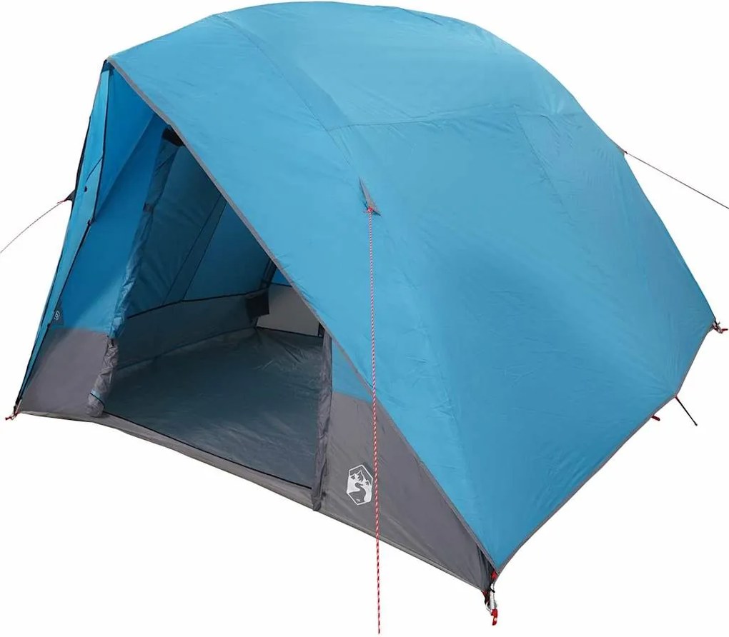 vidaXL Cort de Camping cu acoperiș albastru 320 x 275 x 190 cm tafta