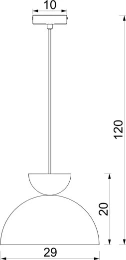 Pendul pe cablu NEVIS 1xE27/15W/230V, diam. 29 cm, crem