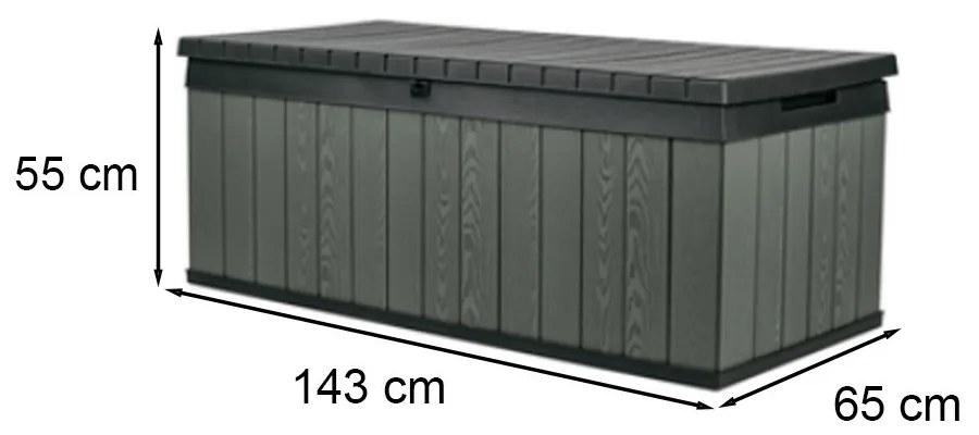 Cutie de depozitare pentru grădină Darwin 380L verde