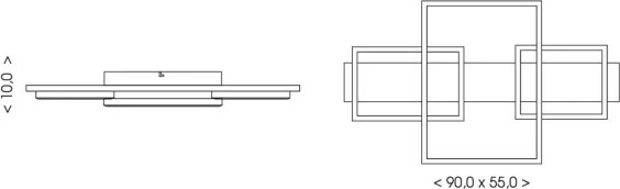 BRILAGI - Plafonieră LED PLANK/35W/230V 4000K 55x90 cm lemn
