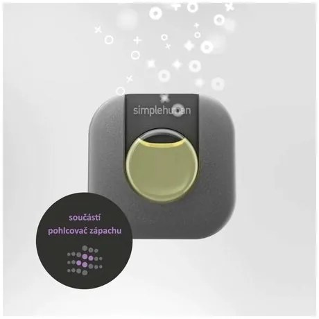 Simplehuman Coș de gunoi dreptunghiular cu pedalăși buzunar pentru saci de 55 l, negru