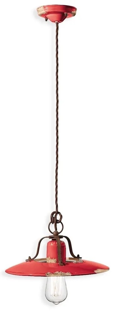 Pendul design retro realizat manual din ceramica COUNTRY, 30cm