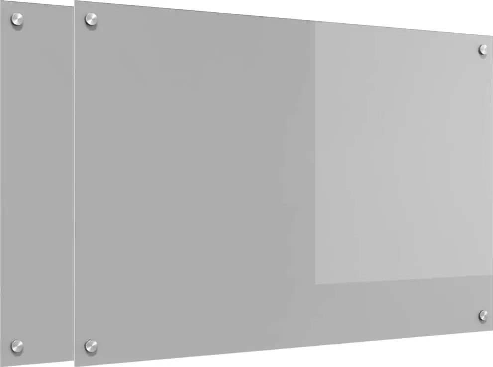 vidaXL Panou de bucătărie 2 pcs Gri deschis 90 x 60 cm