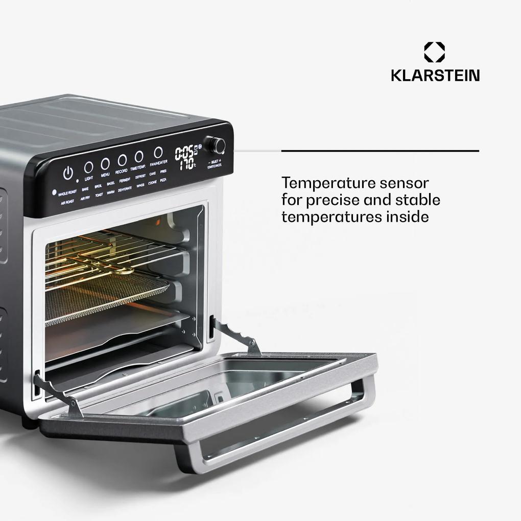Air Glaze, friteuză digitală cu aer cald, 2000 W, 34 l, 16 programe, încălzire superioară și inferioară