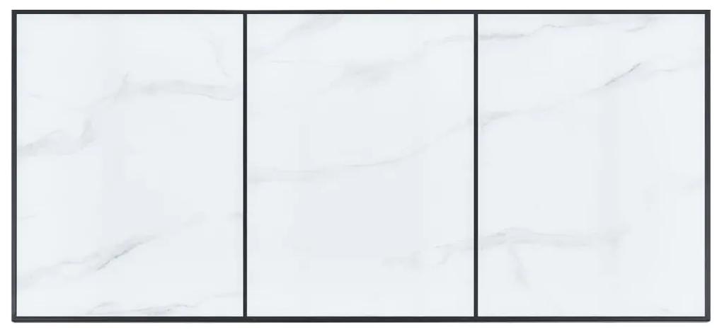 Masa de bucatarie, alb, 200 x 100 x 75 cm, sticla securizata 1, Alb, 200 x 100 x 75 cm