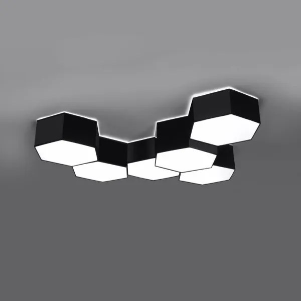 Plafonieră SUNDE 2xE27/60W/230V 11,5 cm neagră Sollux SL.1059