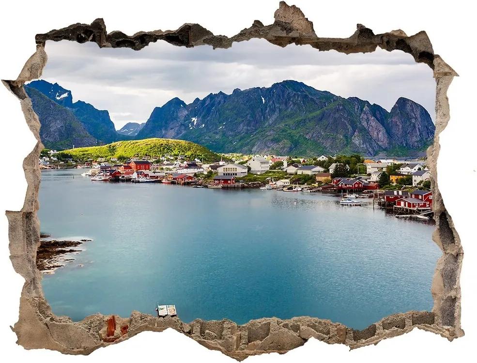 Fototapet 3D gaură în perete Lofoten din norvegia