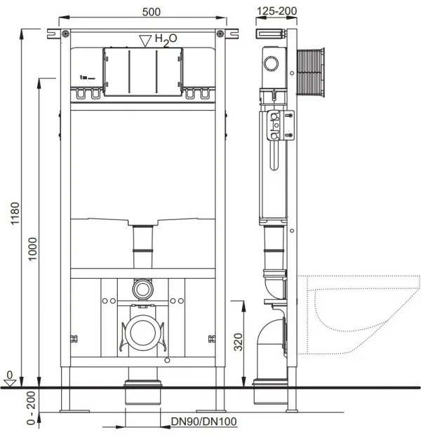 Set rezervor incastrat si cadru, Schwab Duplo WC 199, cu clapeta alba Vela, T02-2113-0250+P47-0130-0253
