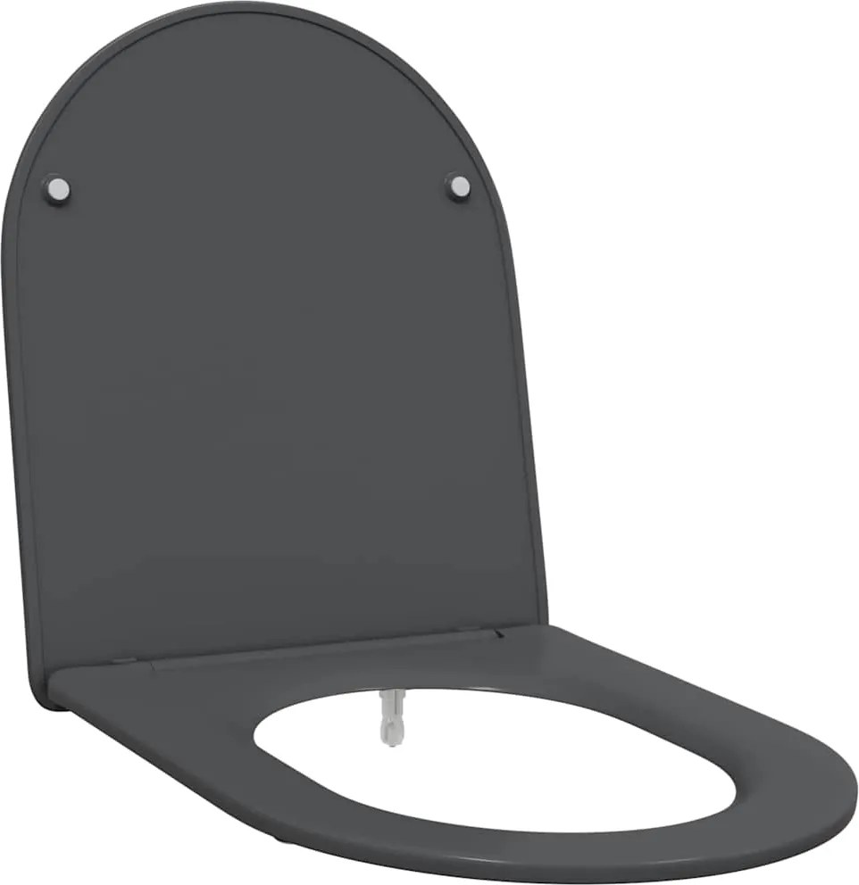 vidaXL Capacul de toaletă Antracit 47 x 36 x 3,4 cm Duroplast