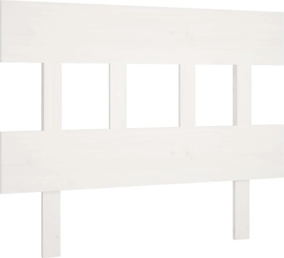 vidaXL Tăblie de pat, alb, 103,5x3x81 cm, lemn masiv de pin