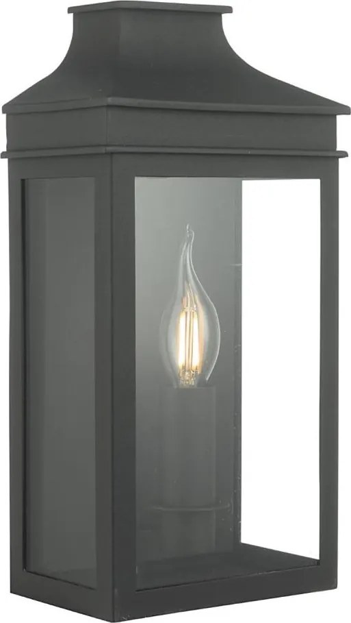 Där Lighting VAP5222 - Aplică de exterior VAPOUR 1xE14/60W/230V IP44, neagră