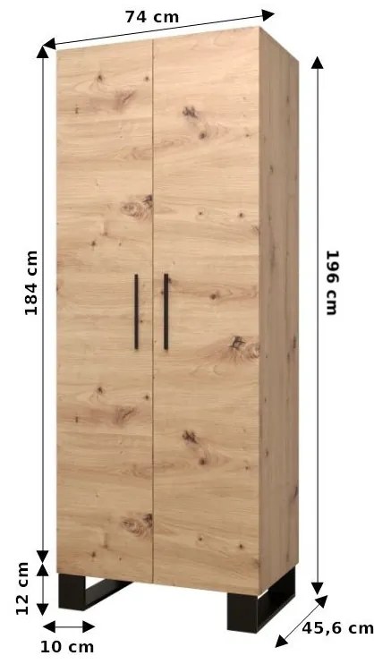 Set mobilier pentru hol Amanda 1 (Stejar artisan + roz). 1085858