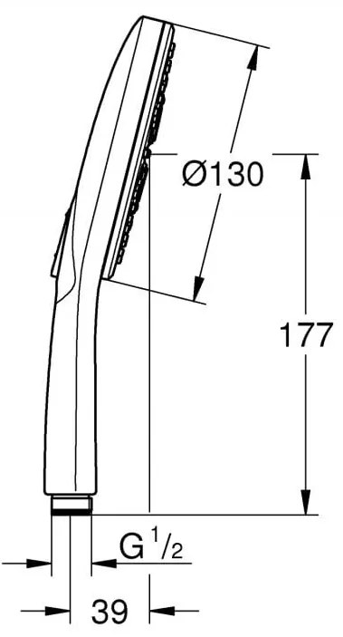 Para de dus Grohe Rainshower SmartActive, 3 jeturi, anti-calcar, mat, hard graphite - 26574AL0