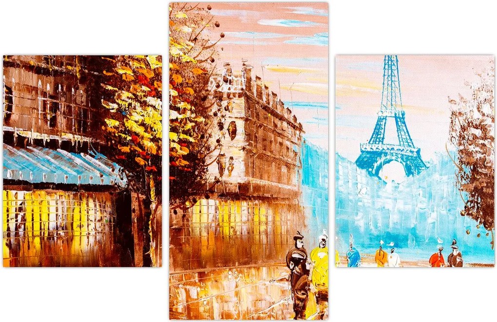 Tablou - Vremea ploioasă și Turnul Eiffel (90x60 cm)