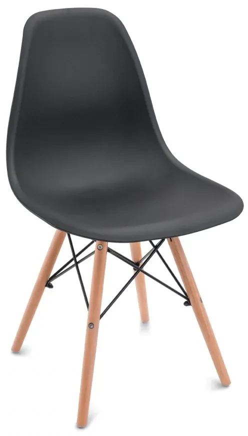 Scaun de sufragerie negru, stil scandinav Classic