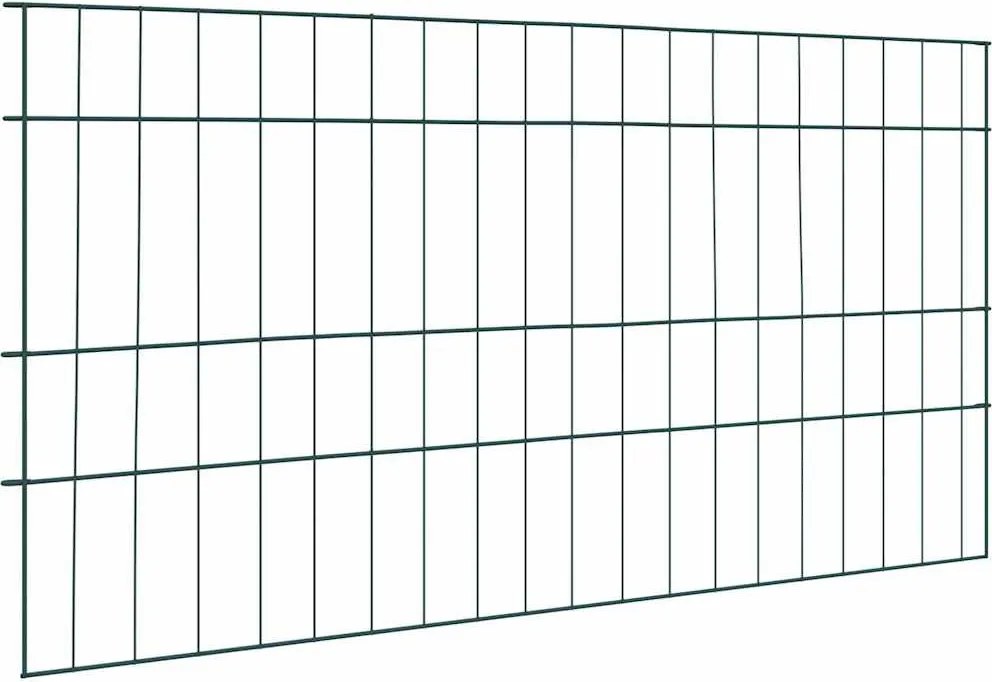 vidaXL Set gard pentru iaz 5 pcs Verde 100 x 50 cm Oțel