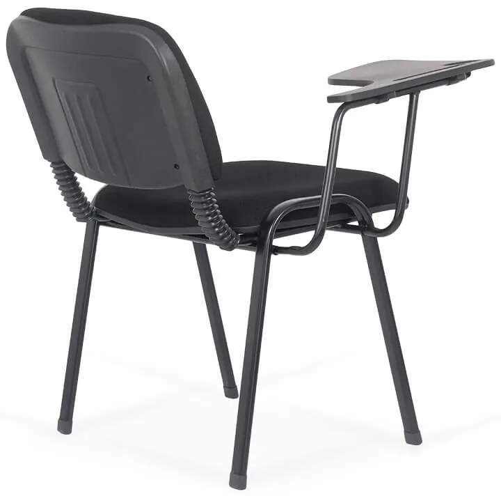 Scaun conferință negru HRC 606 cu măsuță rabatabilă și cadru metalic
