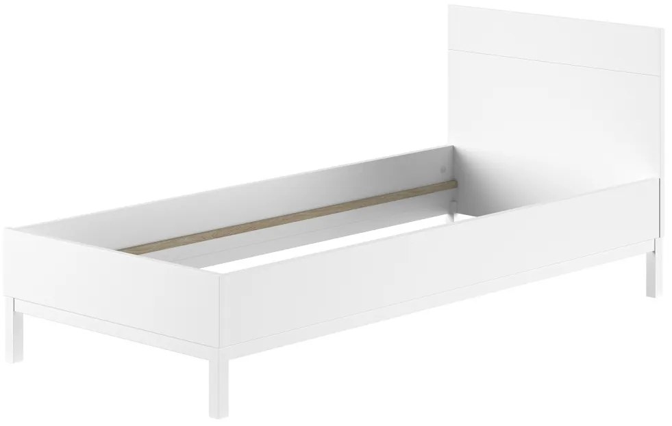Set Mobilier Cameră Copii EVA: Pat 90x200 cm, Noptieră și Dulap 3 Uși, Alb – Vipack