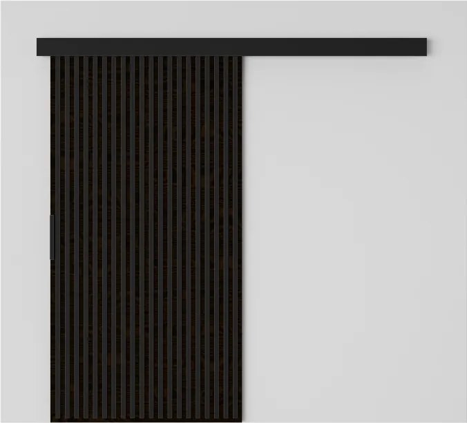 Ușă glisantă Perion – 106x1.6x205 cm – Wenge / Negru