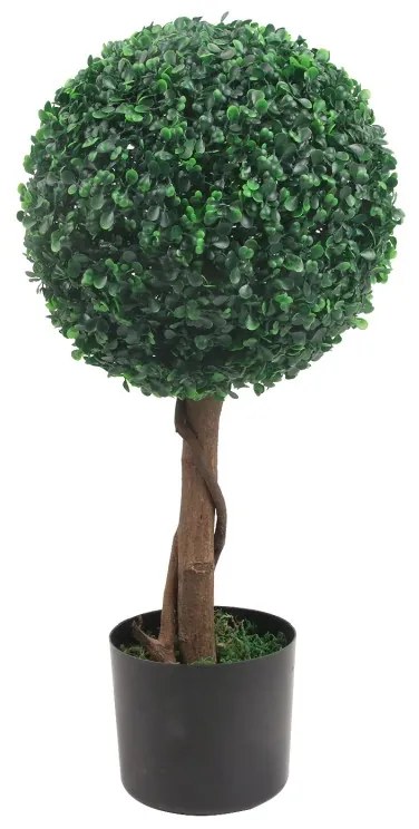 Planta artificiala buxus cu o sfera rotunda, 60cm