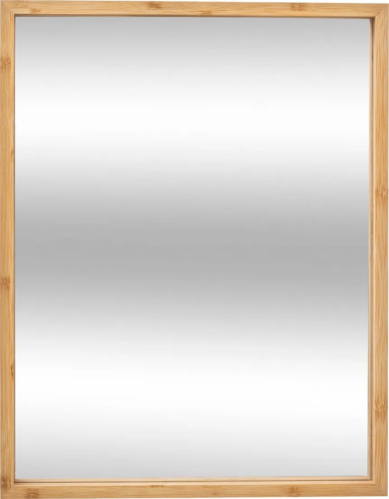 Oglinda de baie in rama de bambus, 34 x 44 cm