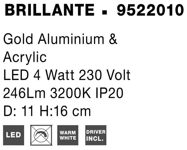 Plafoniera LED moderna design elegant BRILLANTE