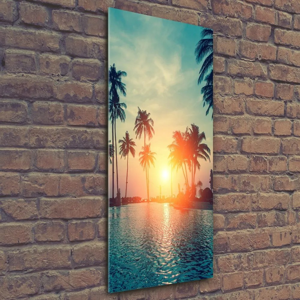 Tablou sticlă plaja tropicala