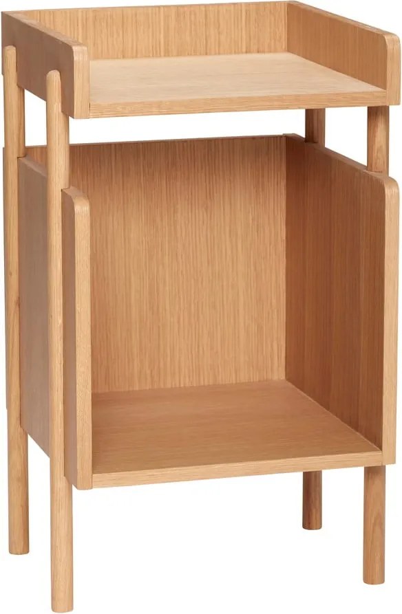 Noptieră în culoare naturală cu aspect de lemn de stejar Archive – Hübsch