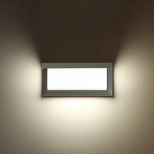 Brilagi - Aplică de perete LED RGBW BRICKY, pentru exterior, 1xE27/9W/230V, gri, IP54