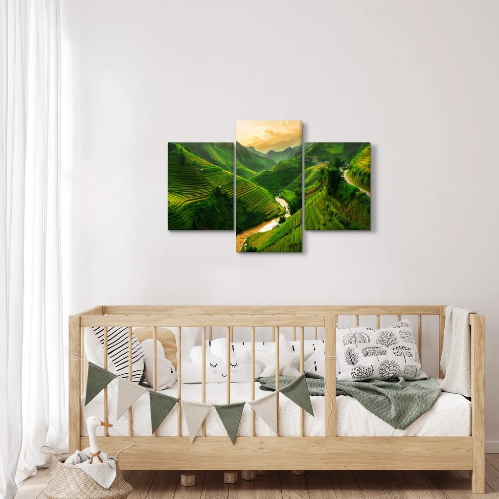 Tablou - Terase de orez Mu Cang Chai (90x60 cm)