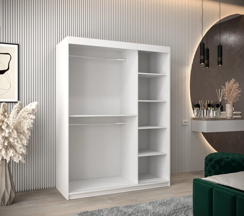 Dulap de haine 150 cm Verika 1 150 (alb + stejar artisan). 1063701