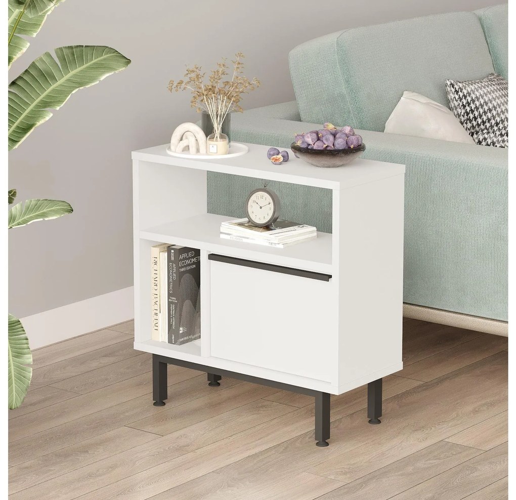 Măsuță laterală Nimelo 5 (alb). Promo -28%. 1094785