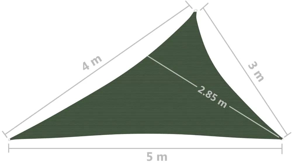 Panza parasolar, verde inchis, 3x4x5 m, HDPE, 160 g m   Morkegronn, 3 x 4 x 5 m