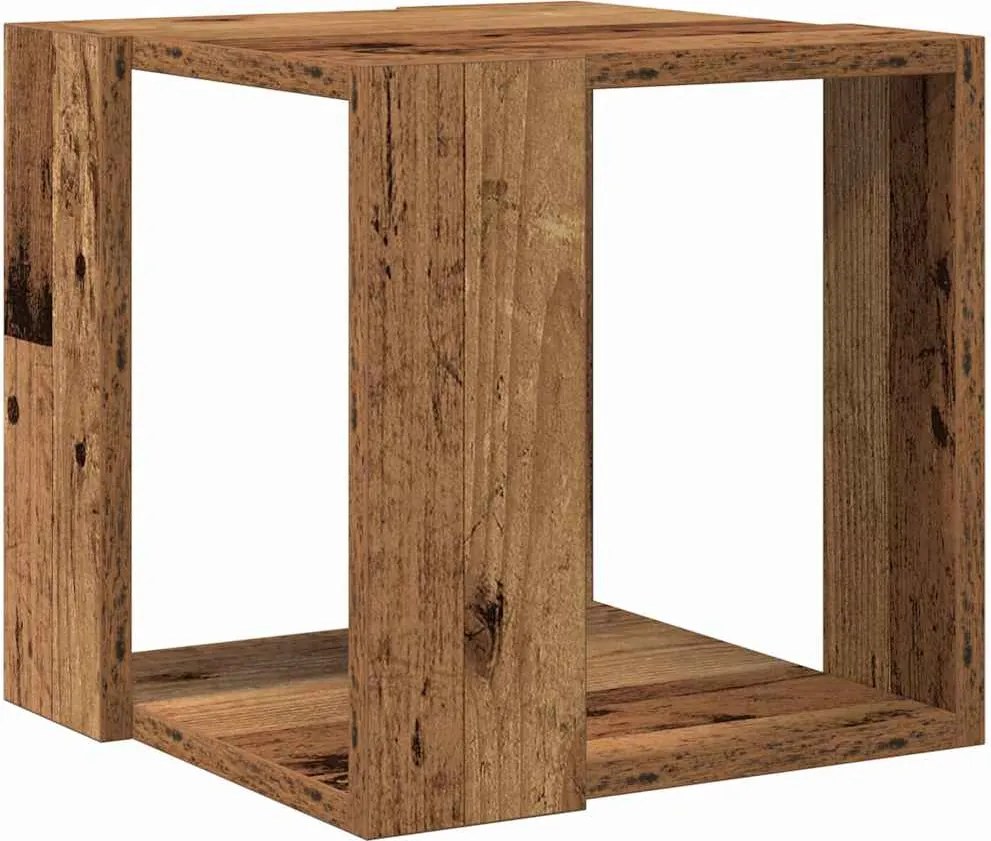 vidaXL Masă de cafea Lemn Vechi 32 x 32 x 30 cm Lemn compozit