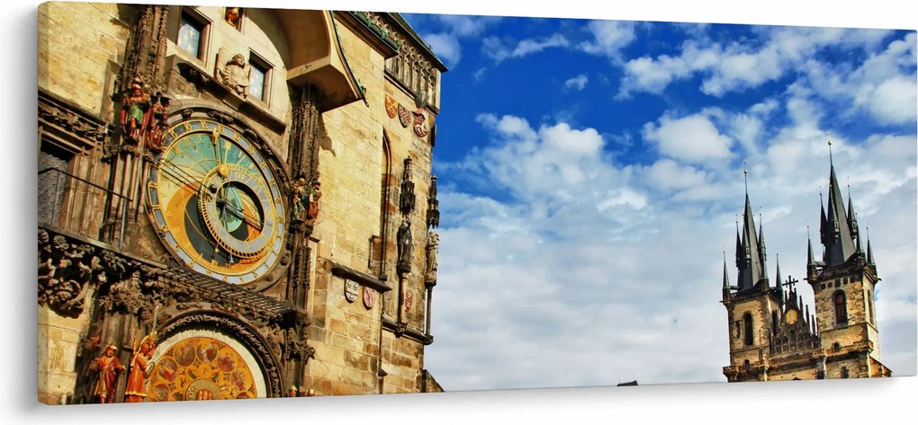Tablou - Ceasul astronomic din Praga (120x50 cm)