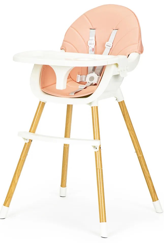 Scaun de hrănire 2 în 1 roz