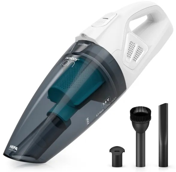 Niceboy ION Hurricane R1 - Aspirator portabil 50W/2200 mAh alb/bleu