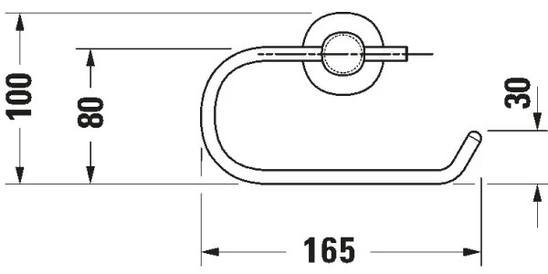 Duravit D-CODE 99264600 - Suport pentru hârtie igienică, negru mat