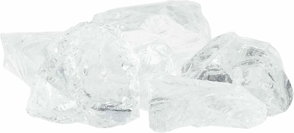 vidaXL Pietre de Grădină Alb 12 cm Sticlă