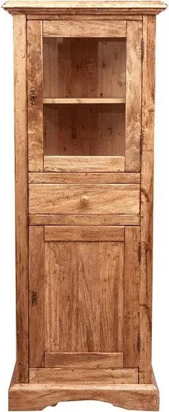 Vitrina,L55 43 H150 cm, 2 usi 1 sertar