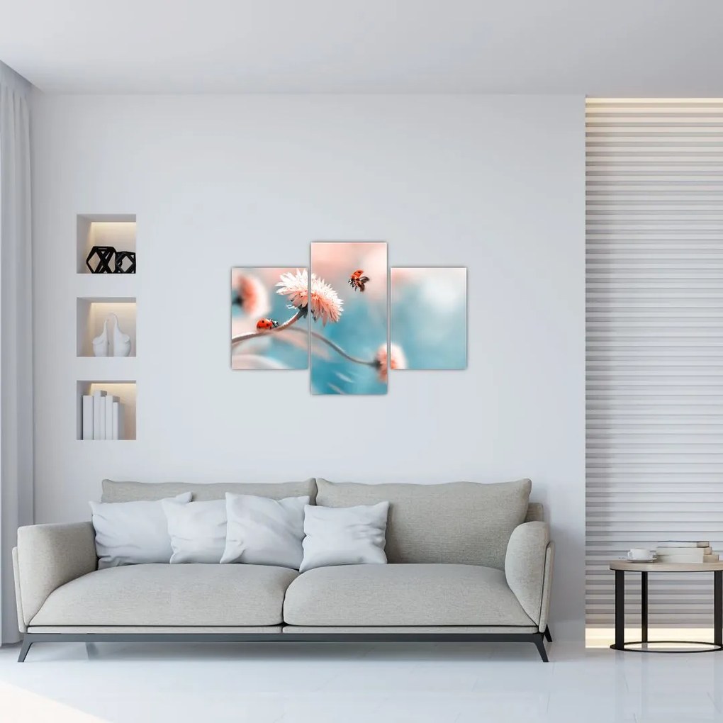 Tablou - Buburuze pe floare (90x60 cm)