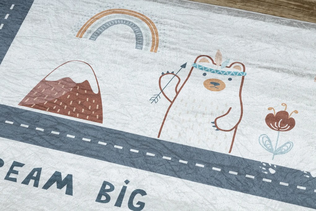 BAMBINO 46980 covor lavabil Pădure, străzi pentru copii anti-alunecare - alb / verde