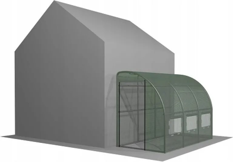 Solar de grădină 4 x 1,5 x 2 m - jumătate